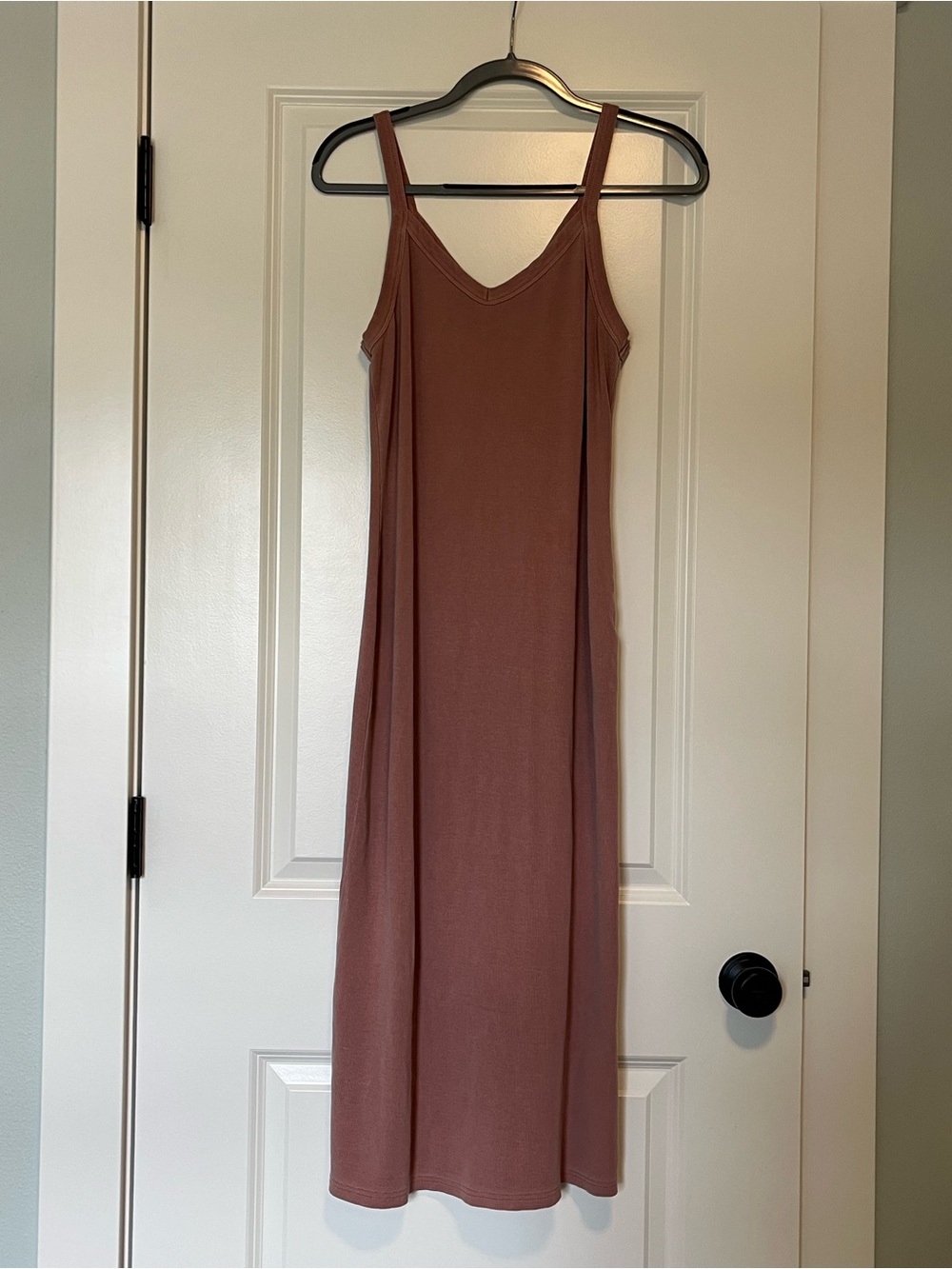 Marine Layer Burnt Orange Spaghetti Strap Dress